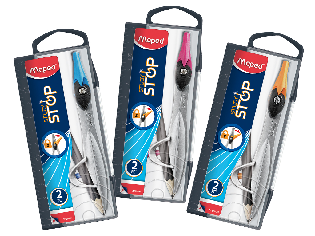 Compass Maped Study Stop universal holder 2-piece case assorted