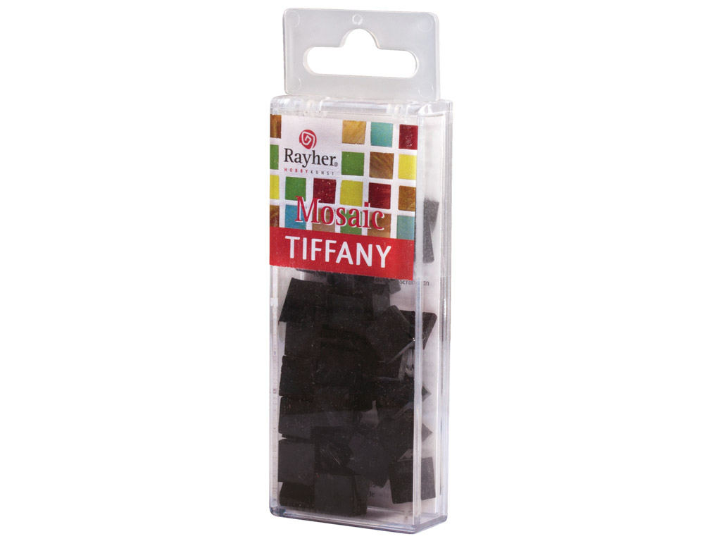 Mosaic stones Rayher Tiffany 1x1cm ~50pcs/40g black