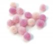 Pūkaini bumbuļi Rayher 25mm 60gab. rozā toņi