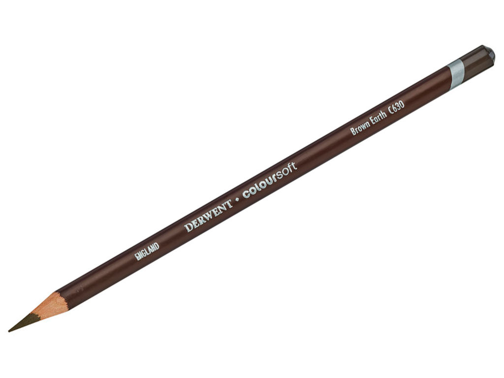 Colour pencil Derwent Coloursoft C630 brown earth