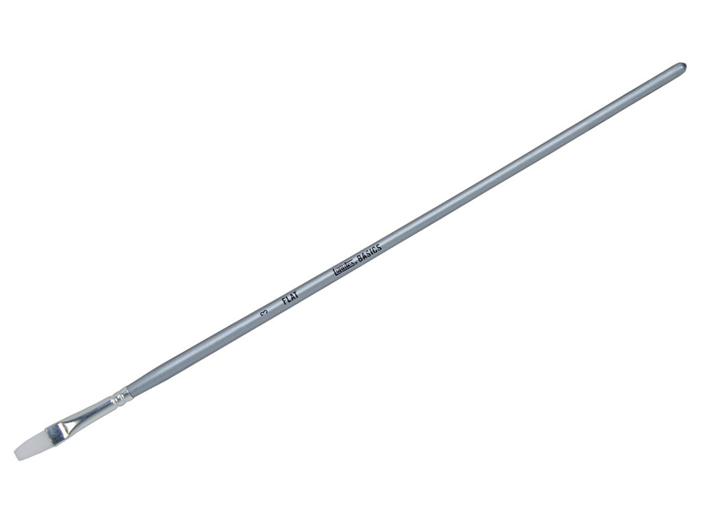 Brush Liquitex Basics synthetic flat 03 long handle