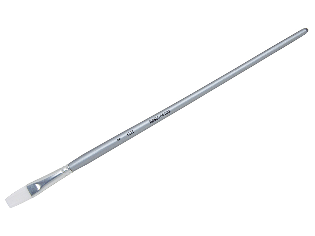 Brush Liquitex Basics synthetic flat 06 long handle