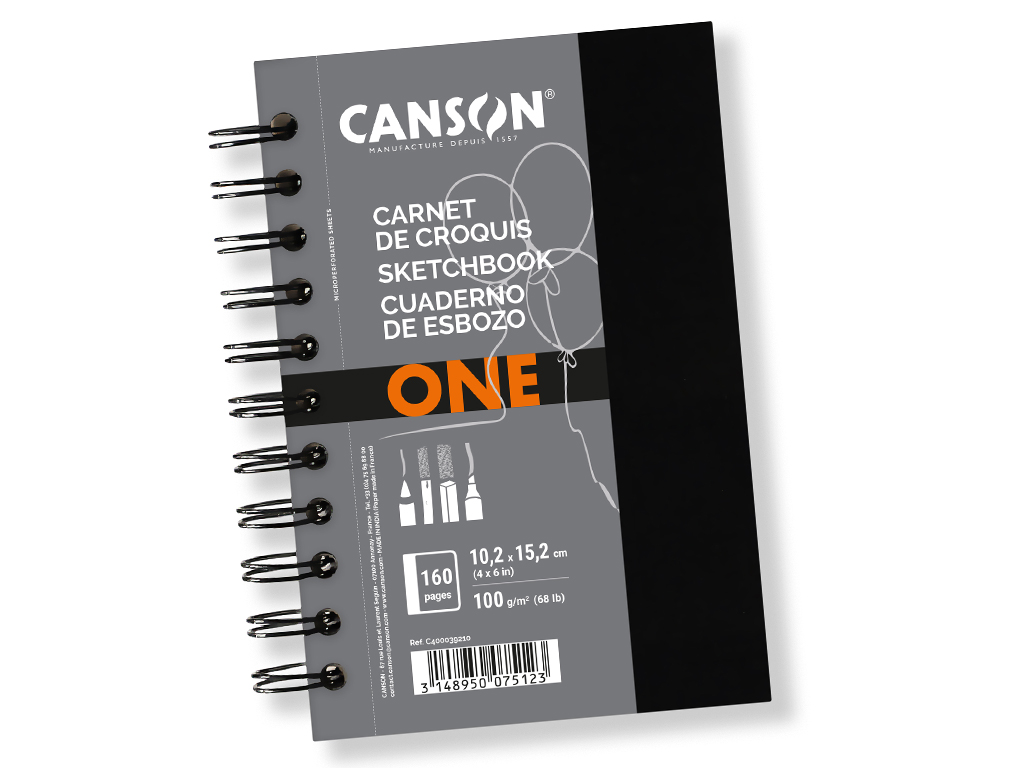 Drawing book One 10.2x15.2cm/100g 80 sheets spiral hard cover