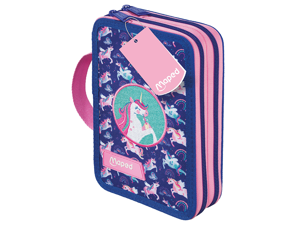 Pencil case Maped 2 floors filled unicorn blister