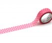 Washi dekoratyvi lipni juostelė mt 1P basic 15mmx7m dot aurora pink