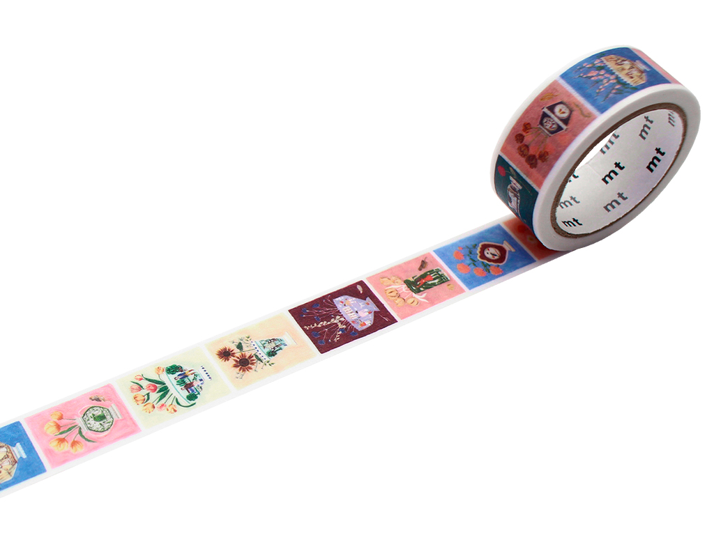 Masking tape mt Polly Fern 15mmx5m flower