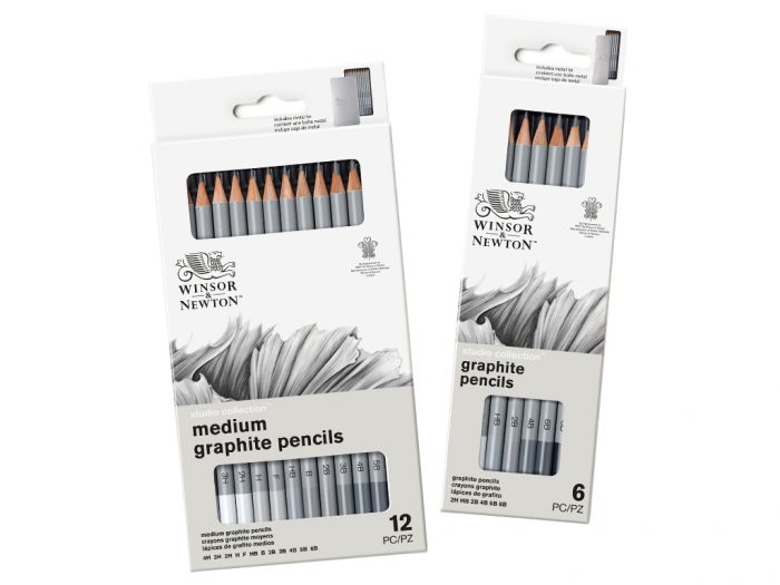 Graphite pencils Winsor&Newton Studio in metal box - 1/5