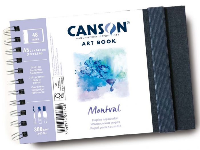 Akvarelinio popieriaus sąsiuvinis Canson Art Book Montval - 1/2