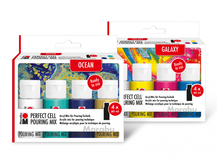 Akrüülvärvi valamise komplekt Marabu Pouring - 1/6