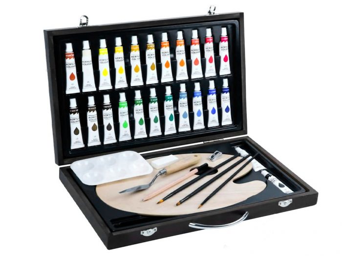 Akrüülvärvi komplekt Sinoart puitkohvris - 1/2