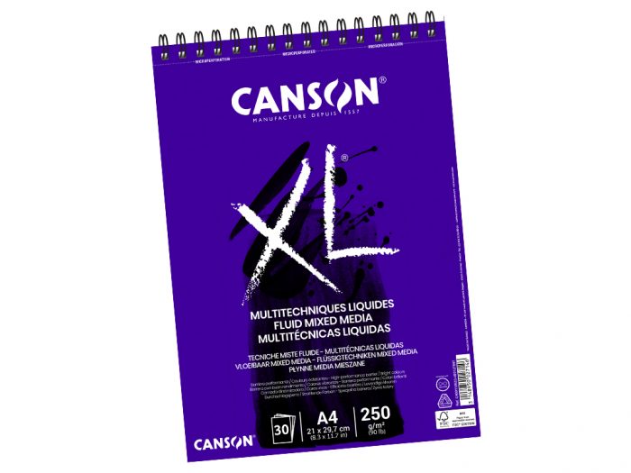 Universaalplokk Canson XL Mixed Media Fluid - 1/4