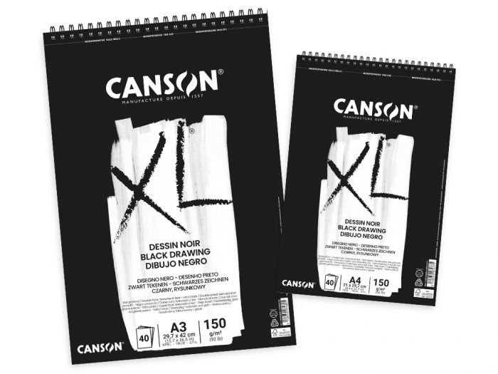 Drawing pad Canson XL Drawing black - 1/4