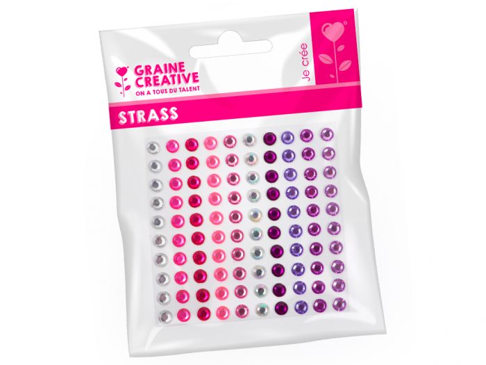Plastic half beads Graine Creative self adhesive 5mm