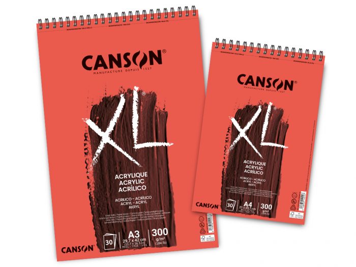 Akrila papīra bloks Canson XL Acrylic - 1/3