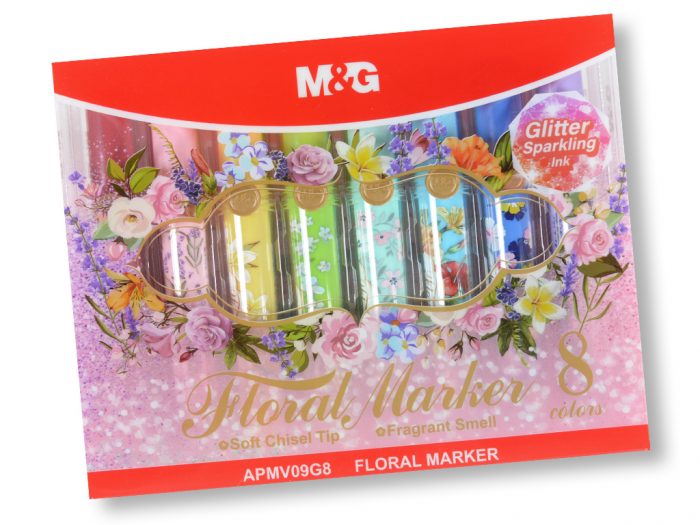 Marker M&G Floral Glitter lõhnaga - 1/4