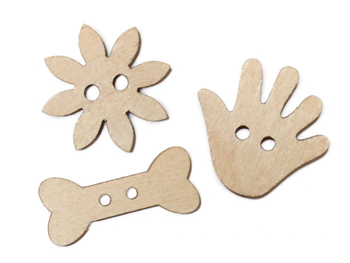 Wooden button - 1/2