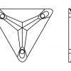 Krištolo karoliukai siuvinėjimui Swarovski trikampis 3270 16mm - 2/2